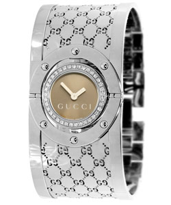 Gucci 112 Twirl Women's Brown Dial Diamond Watch