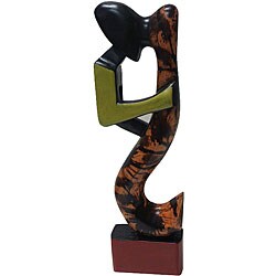 Wood Sax Player Statuette (Ghana)