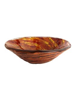 Fontaine Fire Vortex Glass Vessel Bathroom Sink