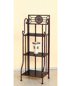 Iron/ Wood Small 3-tier Indoor Baker's Rack