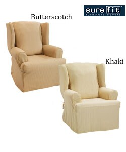 Sure Fit Hamilton Stripe Wing Chair Slipcover
