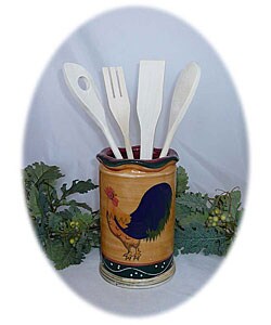Classic Rooster Hand-painted Kitchen Accessories Set