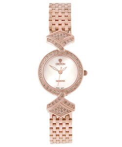 Croton Diamond Quartz Rose Gold Dress Watch