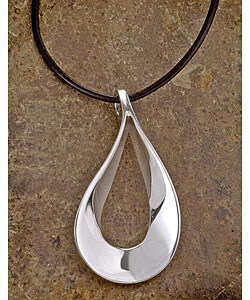 Sterling Silver Open Tear Drop Pendant (Mexico)
