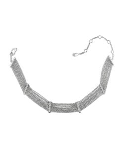 18k White Gold 5/8ct TDW Diamond Bars Necklace