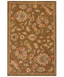 Hand-tufted Running Flower Wool Rug (8' x 10'6)