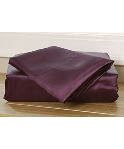 Purple Satin Sheet Set
