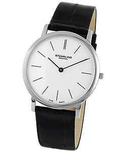 Stuhrling Original Ascot Men's White Dial Strap Watch