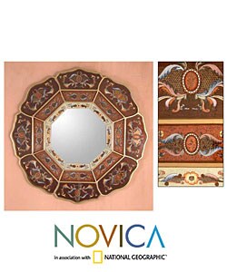 Earth Octagon Flower Mirror (Peru)