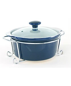 Mayfair & Jackson Round Blue Casserole Dish