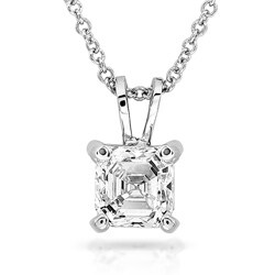 14k White Gold 2/5ct TDW Diamond Necklace (H-I, SI1-SI2)