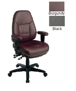 Office Star Ergonomic High Back Bonded Leather Chair