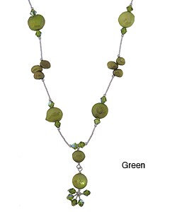 Liquid Silver, Pearl & Crystal Necklace (USA)