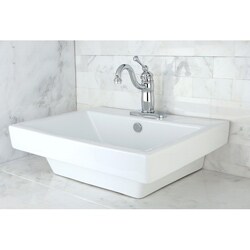 Meridian White Bathroom Wall Mount/ Table Mount Bathroom Sink