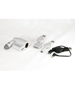 Ultimate Car Charger for iPod/ PSP/ DS/Mp3 player with DC Out