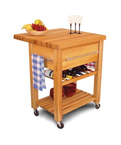Baby Grand Workcenter with Drop Leaf & Wine Rack