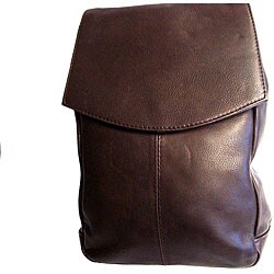 Zippered Leather Backpack
