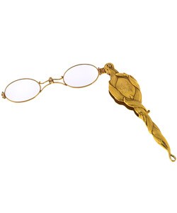 14k Yellow Gold Antique Lorniette Eyeglasses