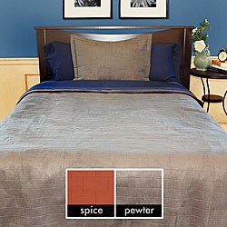 Oversized Quilted Microsuede Comforter Set with Shams