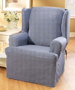 Sure Fit Blue Jeans Wing Chair Slipcover
