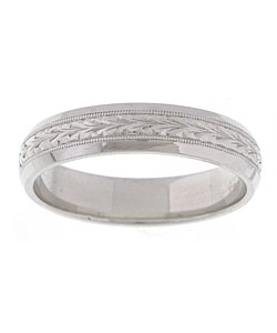 Tacori Men's Platinum Engraved Wedding Band