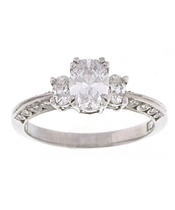 Tacori Platinum CZ and 1/2ct TDW Diamond Wedding Ring (G, VS)