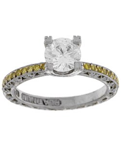 Tacori Platinum/ 18k Gold 1/2ct TDW Diamond Ring (G, VS1-VS2)