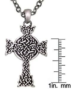 Pewter Eternity Cross Necklace