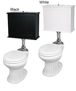 Innovations Raised Wood Tank Toilet with Chrome Trim