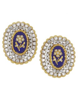 18k Gold 2 1/2ct TDW Diamond Antique Earrings