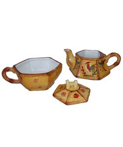 Sunshine Rooster Tea for One Tea Pot Set (2 pc)