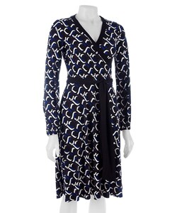 Donna Morgan Printed Jersey Faux Wrap Dress
