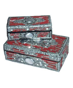 Silvertone Jewelry Boxes (India)