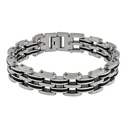 Stainless Steel Rubber Link Chain-style Bracelet