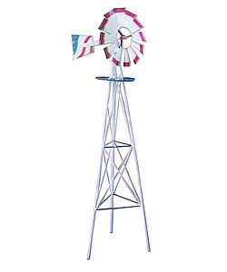 Patriotic 8-foot Decorative Windmill