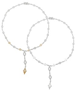 Sterling Silver Cubic Zirconia Pave-style Necklace