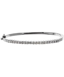 14k White Gold 1ct TDW Diamond Bangle (H-I, SI2)