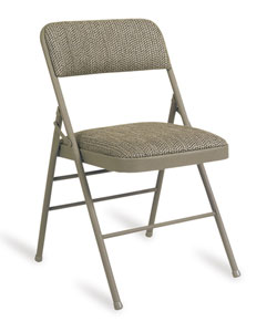 Fabric Cushioned Taupe Folding Chairs (Pack of 4)