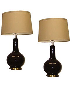 South Beach Chocolate Brown Table Lamps (Set of 2)