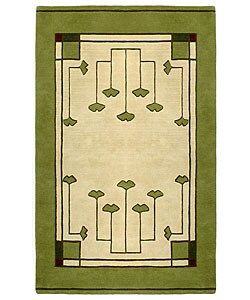 Elite Contemporary Handmade Wool Rug (5' x 8')