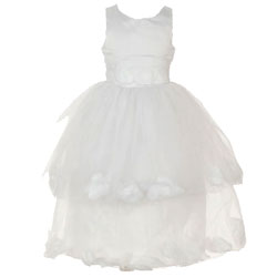 Sophia's Style Boutique Girl's White Petal Dress