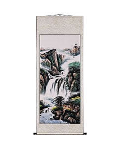 Waterfall Landscape Chinese Art Wall Scroll Painting