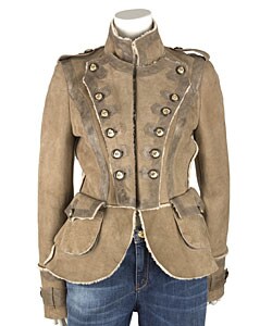 Dolce & Gabbana Military Style Shearling Jacket