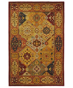 Handmade Heritage Diamond Bakhtiari Multi/ Red Wool Rug (4' x 6')