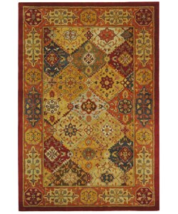 Handmade Heritage Diamond Bakhtiari Multi/ Red Wool Rug (6' x 9')