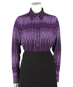 Gucci Purple Silk Printed Blouse