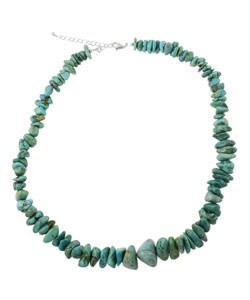 Sterling Silver and Turquoise Graduated Size Necklace