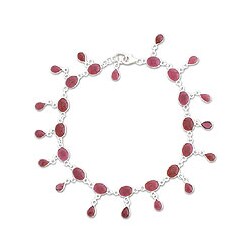 'Scarlet' Garnet Anklet (India)