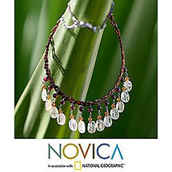 'Raindrops' Citrine and Garnet Choker (Thailand)