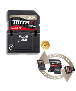 SanDisk 512MB Ultra II SD Card Plus USB w/ Free Case